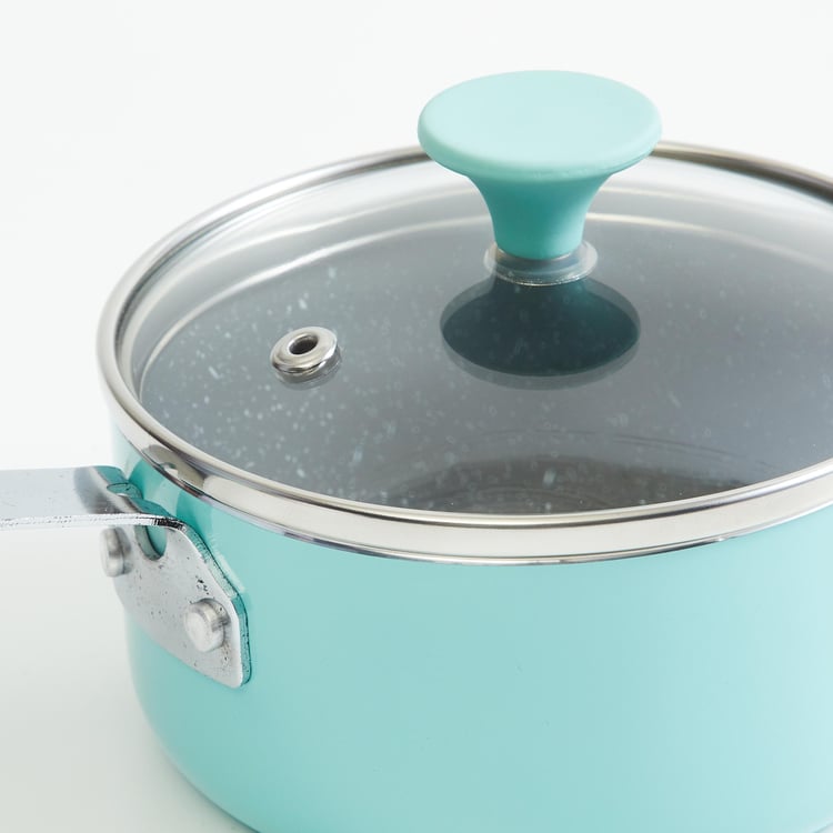 Corsica Jaguar Pink Aluminium Mini Sauce Pan With Lid - 12cm