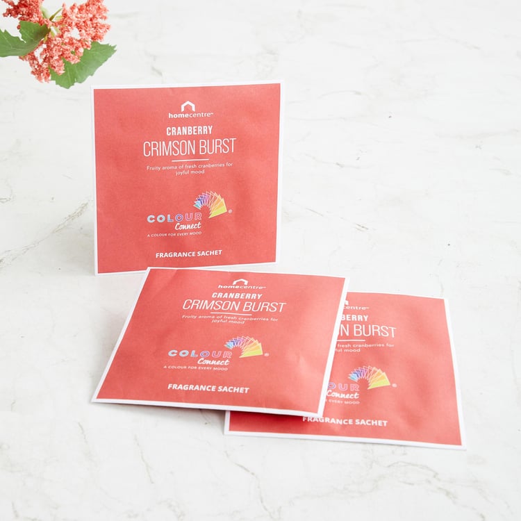 Colour Connect Set of 3 Cranberry Fragrance Sachets - 10gm