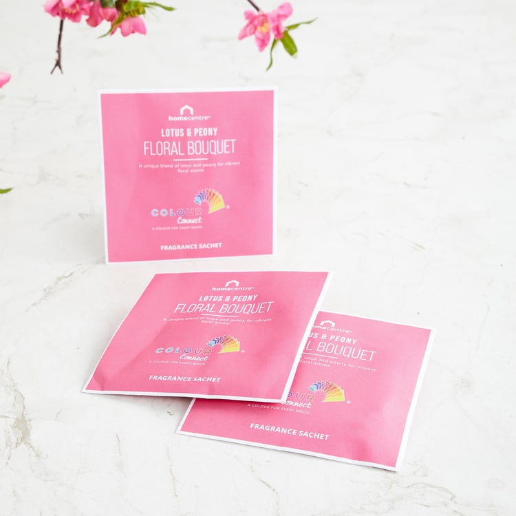 Colour Connect Set of 3 Lotus and Peony Fragrance Sachets - 10gm