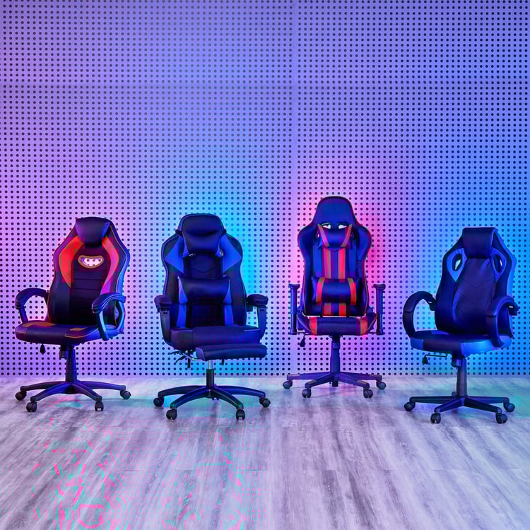 Champion Buddy Faux Leather High Back Gaming Chair - Black and Red