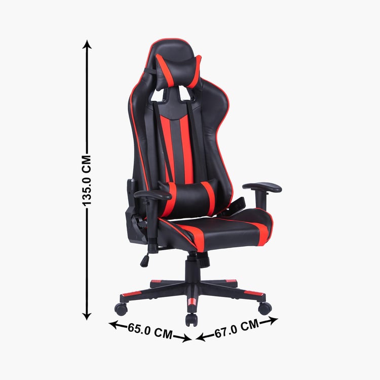 Champion Buddy Faux Leather High Back Gaming Chair - Black and Red