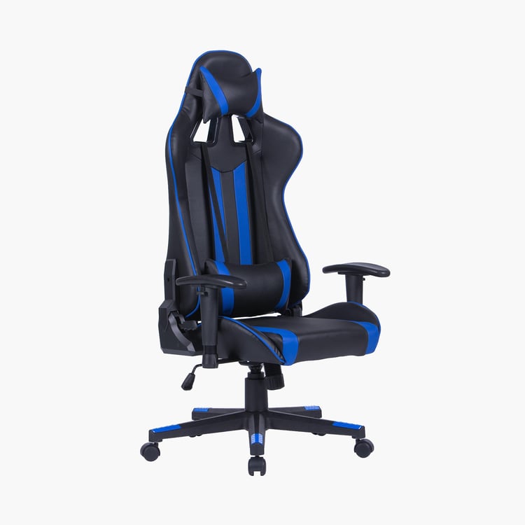 Champion Buddy Faux Leather High Back Gaming Chair - Black and Blue