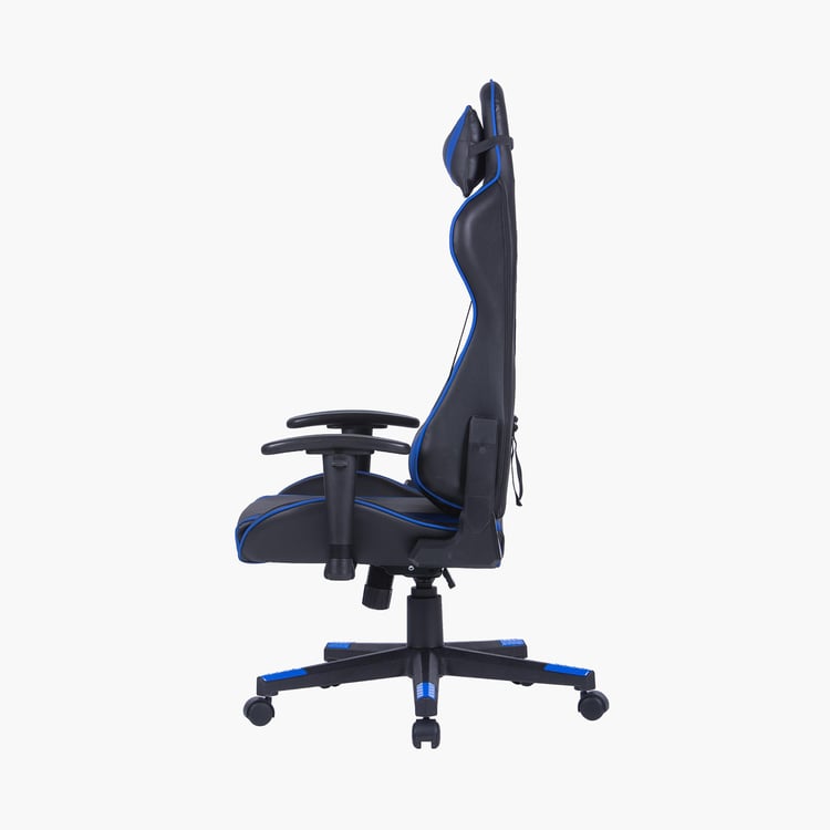 Champion Buddy Faux Leather High Back Gaming Chair - Black and Blue