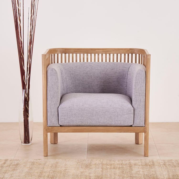 Art of Asia Solid Wood Accent Chair - Grey