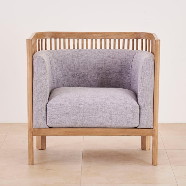 Art of Asia Solid Wood Accent Chair - Grey
