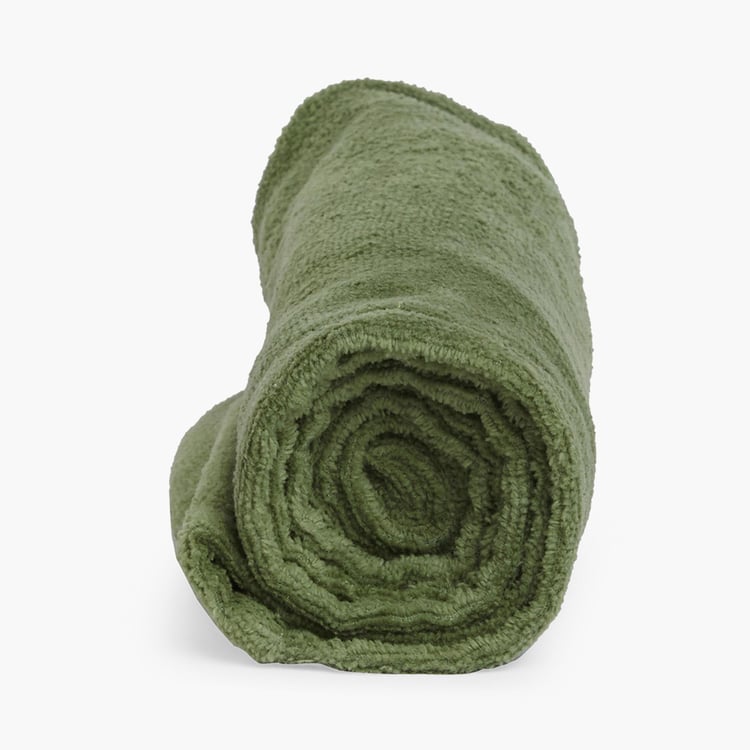 SPACES Exotica Cotton Turbie Towel, Dark Green- 25x64cm