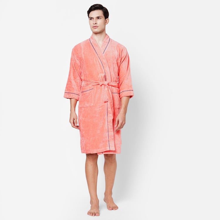 SPACES Exotica Cotton Adult Bathrobe, Pink - L