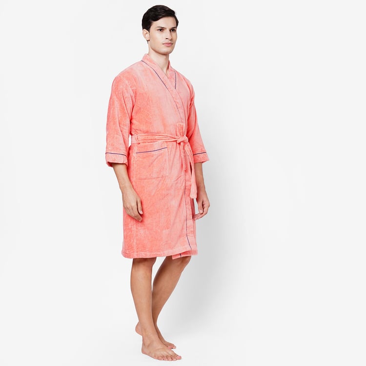 SPACES Exotica Cotton Adult Bathrobe, Pink - L