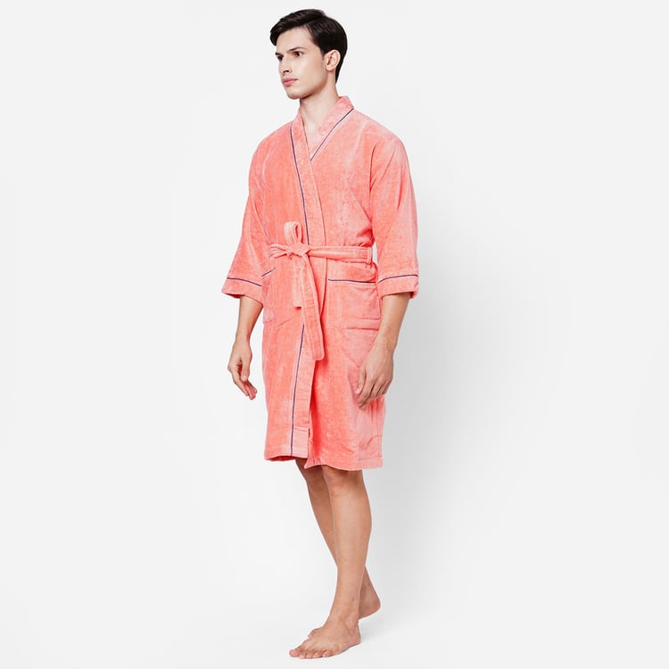 SPACES Exotica Cotton Adult Bathrobe, Pink - L