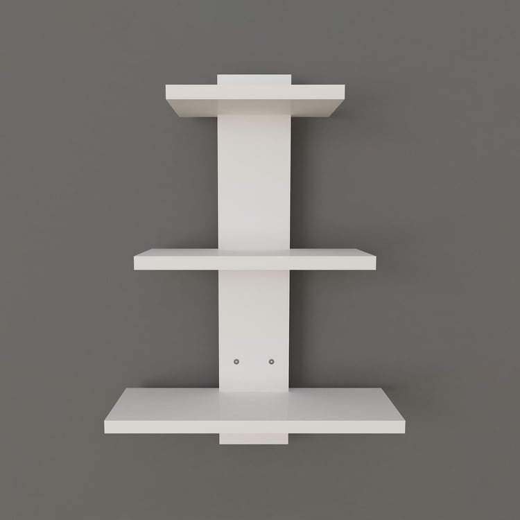 Helios Reynan Twist 3-Tier Wall Shelf - White