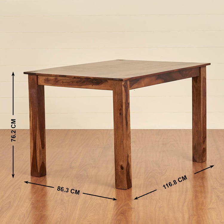 Adana Sheesham Wood 4-Seater Dining Table - Brown