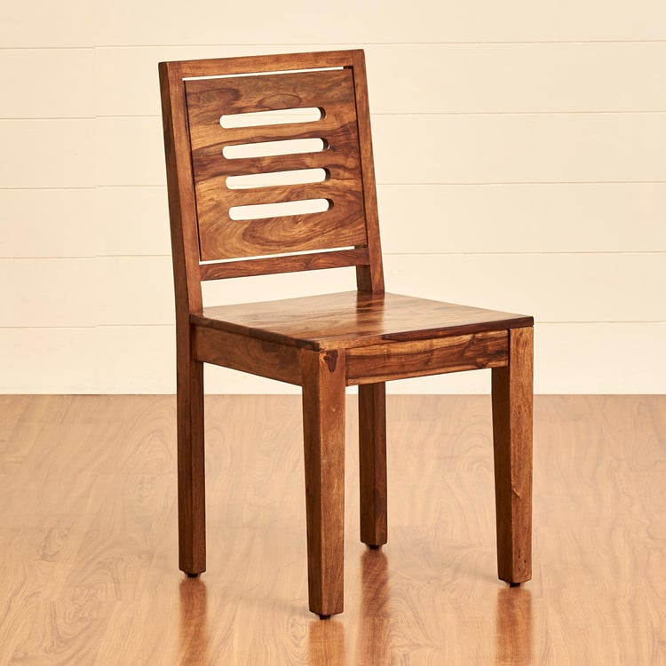 Adana Set of 2 Sheesham Wood Dining Chairs - Brown