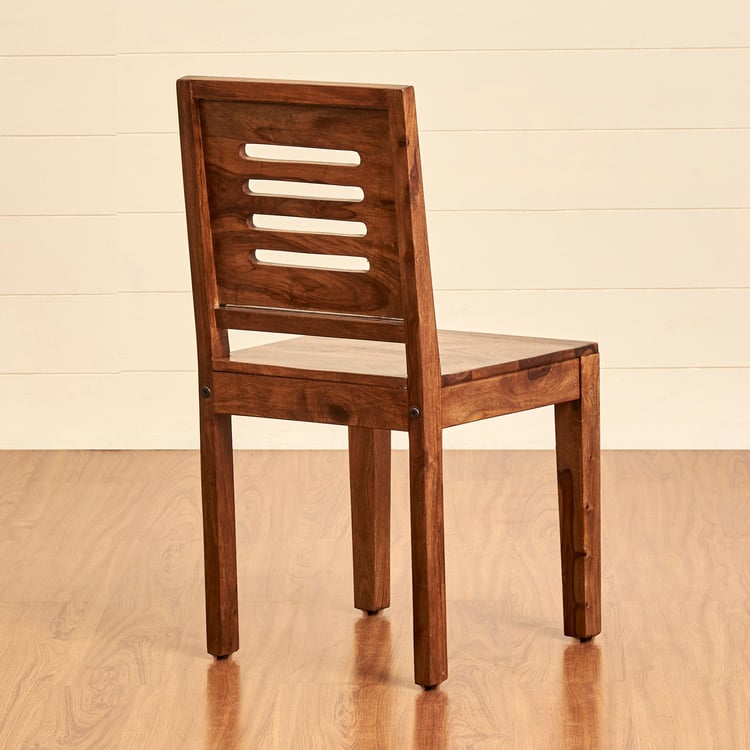 Adana Set of 2 Sheesham Wood Dining Chairs - Brown