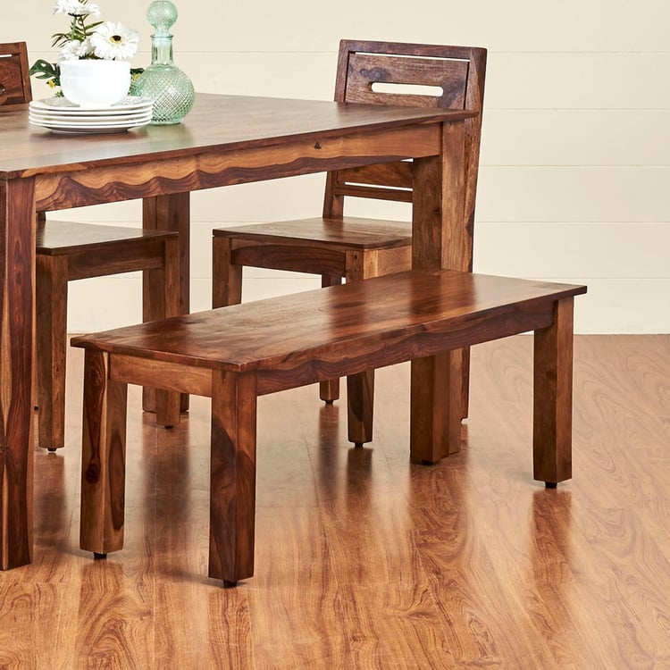 Adana Sheesham Wood Big Dining Bench - Brown