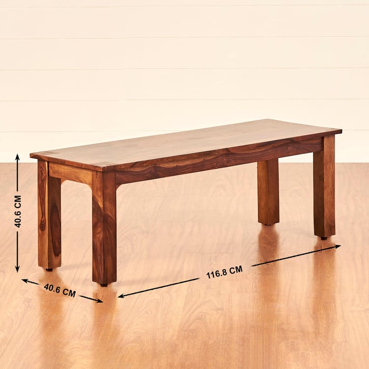 Adana Sheesham Wood Big Dining Bench - Brown