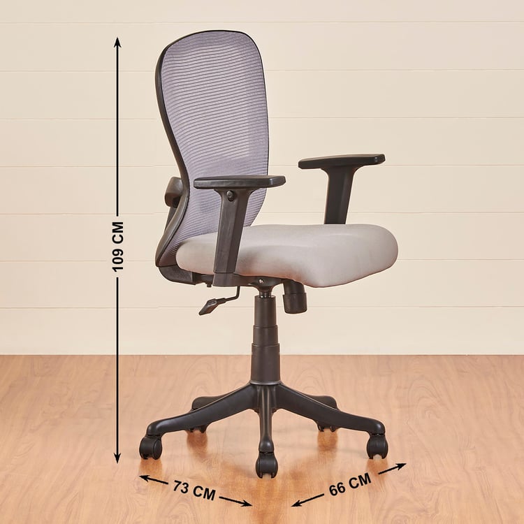 Alps Nxt Mesh Medium Back Office Chair - Grey