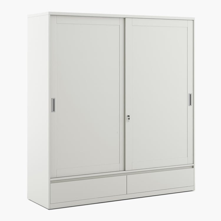 Helios Reynan 2-Door Sliding Wardrobe - White