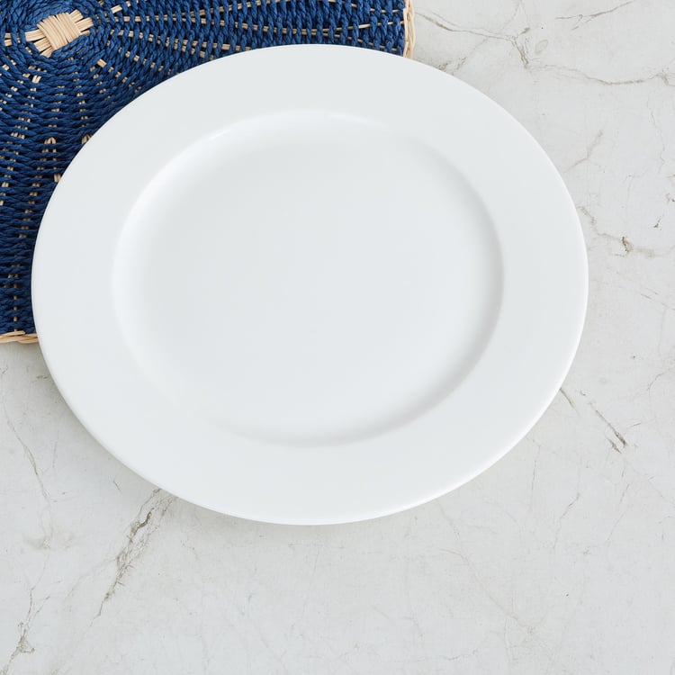 Marshmallow Bone China Rimmed Dinner Plate - 27cm