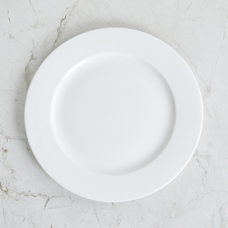 Marshmallow Bone China Rimmed Dinner Plate - 27cm