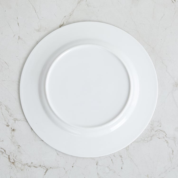 Marshmallow Bone China Rimmed Dinner Plate - 27cm