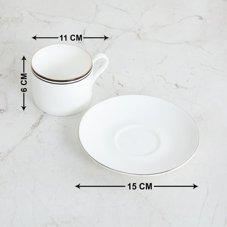 Marshmallow Bone China Cup and Saucer - 250ml