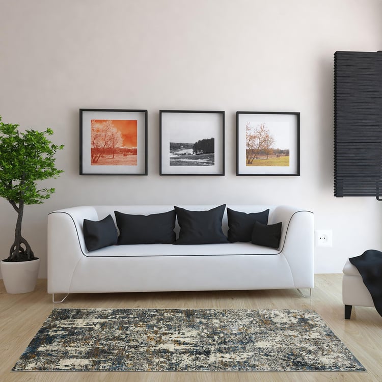 OBSESSIONS Amara - Grey Printed Floor Carpet - 60x150cm