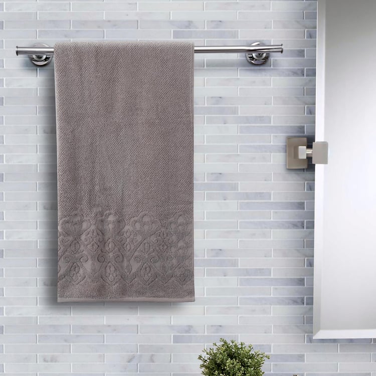 MASPAR Colorart Grey Soft Cotton Bath Towel - 75x150cm