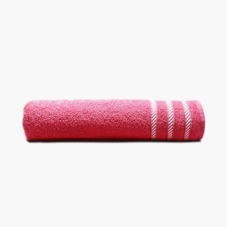 TRIDENT Corsica Textured Pink Cotton Bath Towel - 0.70 m x 1.40 m