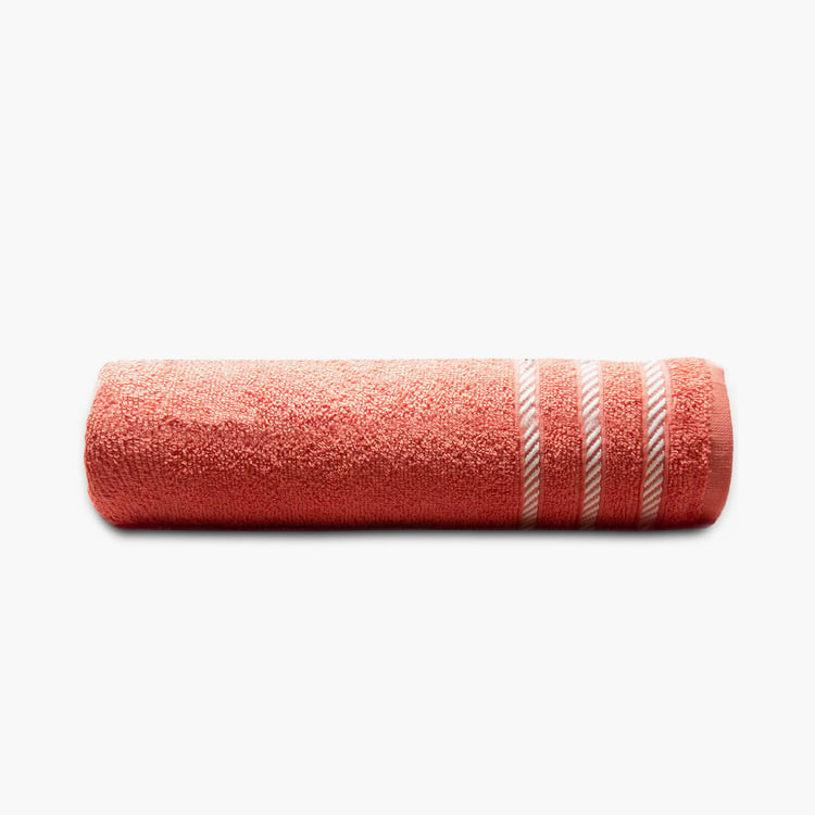 TRIDENT Corsica - Apple Red Striped Cotton Bath Towel - 70 x 140cm
