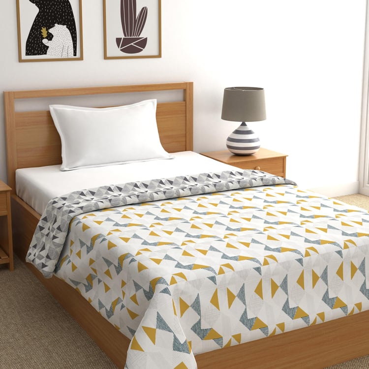 TRIDENT Comfort Living Multicolour Printed Cotton Reversible Single Bed Dohar