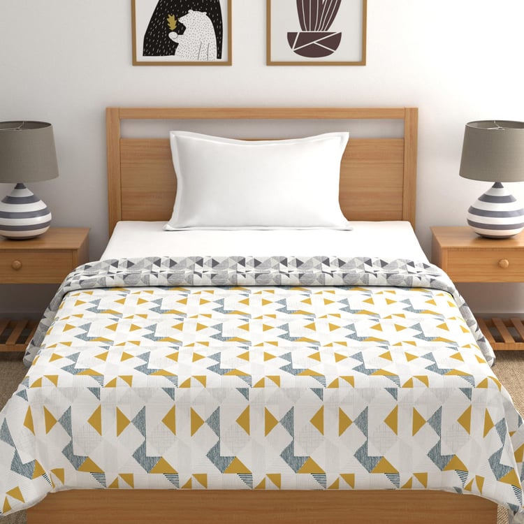 TRIDENT Comfort Living Multicolour Printed Cotton Reversible Single Bed Dohar