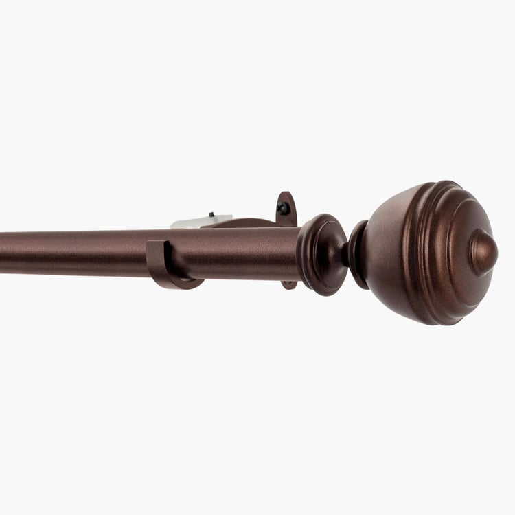 DECO WINDOW Fashion Brown iron Curtain Rod With Brackets