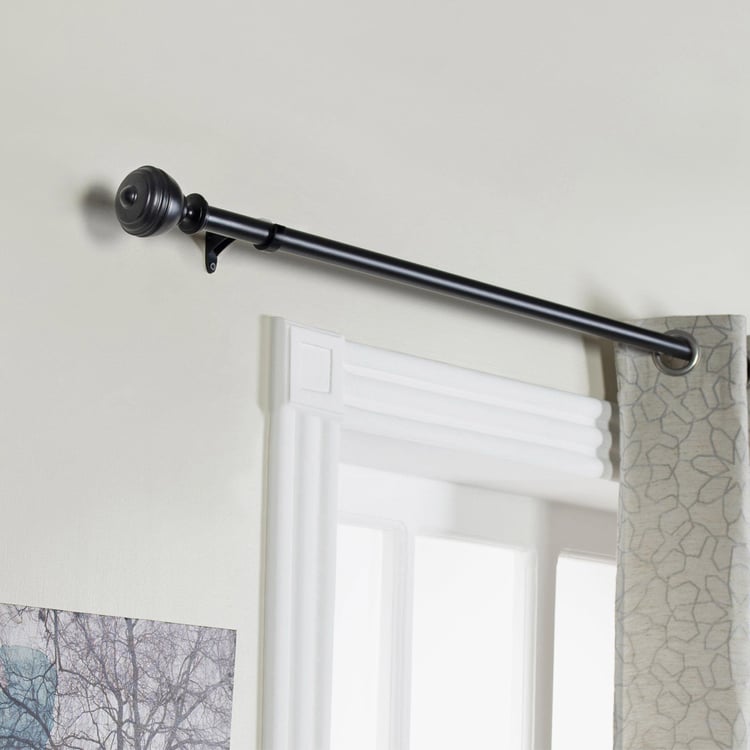 DECO WINDOW Fashion Black Curtain Rod With Brackets