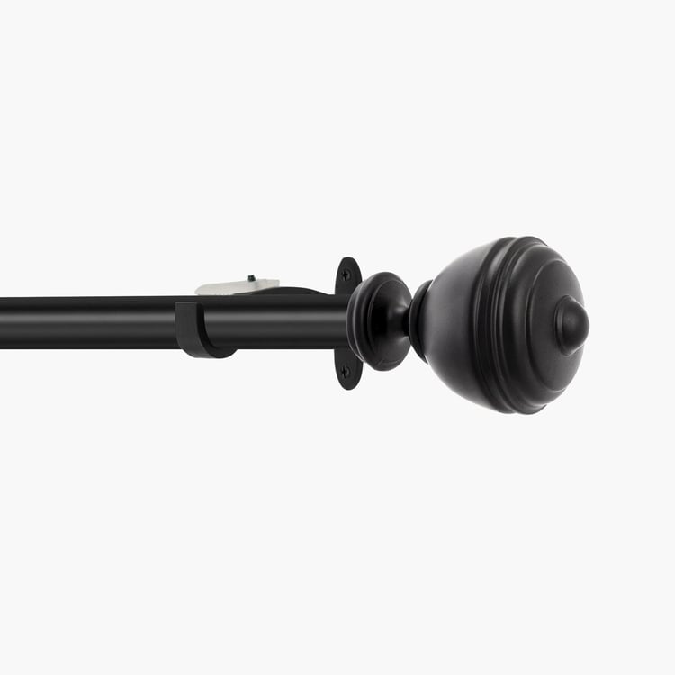 DECO WINDOW Fashion Black Curtain Rod With Brackets