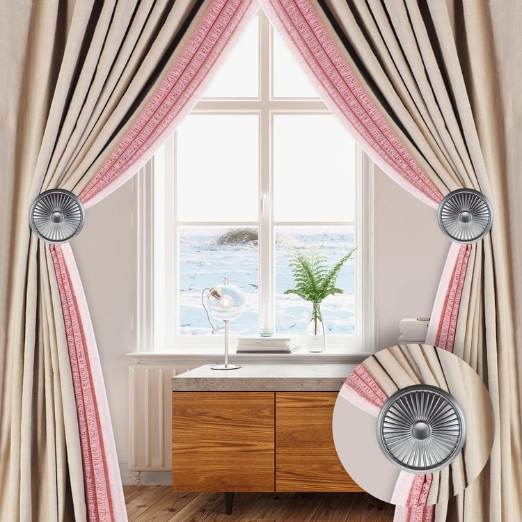 DECO WINDOW Fashion Grey Iron Solid Curtain Holdback - 2Pcs