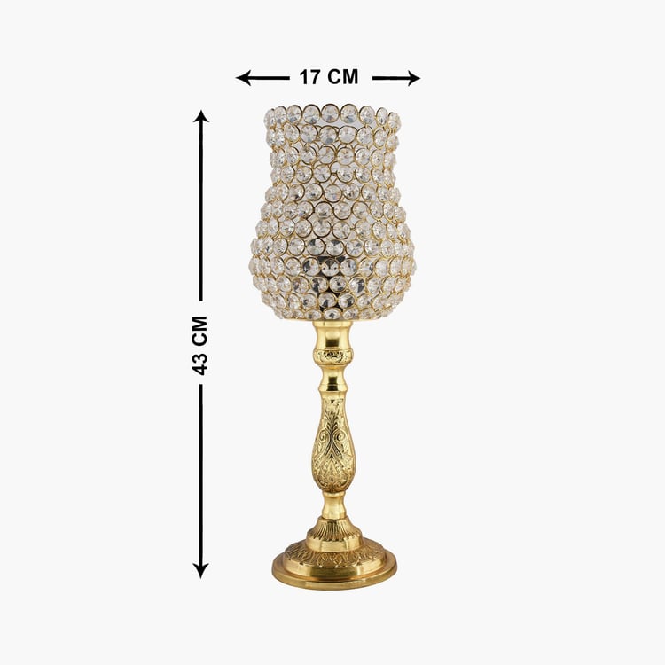 HOMESAKE Golden Crystal Glass Table Lamp