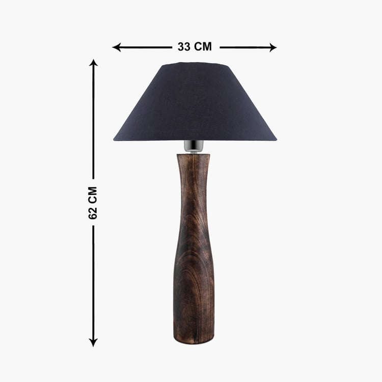 HOMESAKE Contemporary Gold Wooden Table Lamp