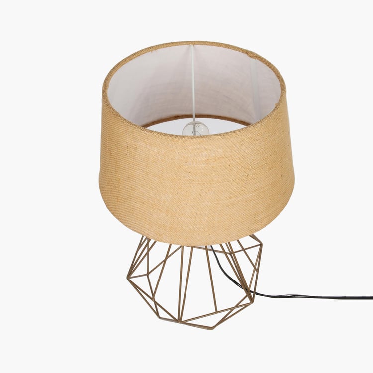 HOMESAKE Contemporary Beige Metal Table Lamp