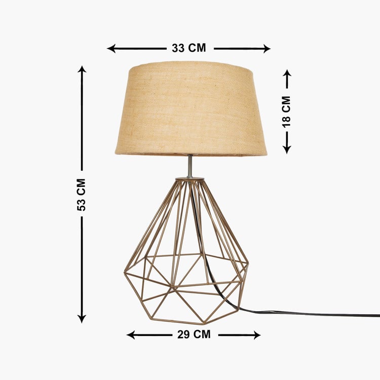 HOMESAKE Contemporary Beige Metal Table Lamp