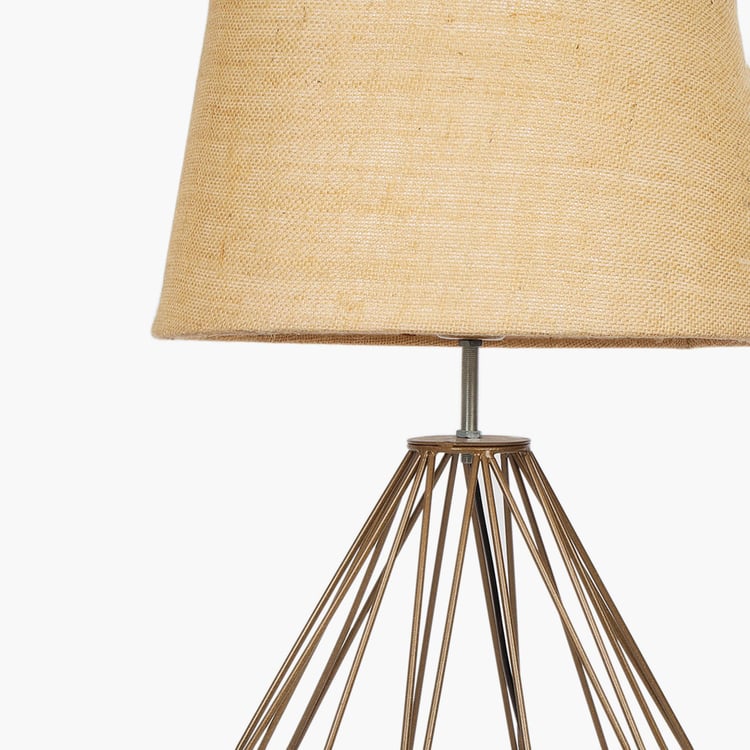 HOMESAKE Contemporary Beige Metal Table Lamp