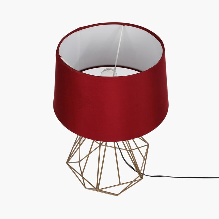 HOMESAKE Contemporary Red Metal Table Lamp