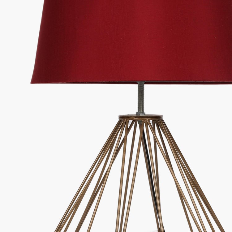 HOMESAKE Contemporary Red Metal Table Lamp