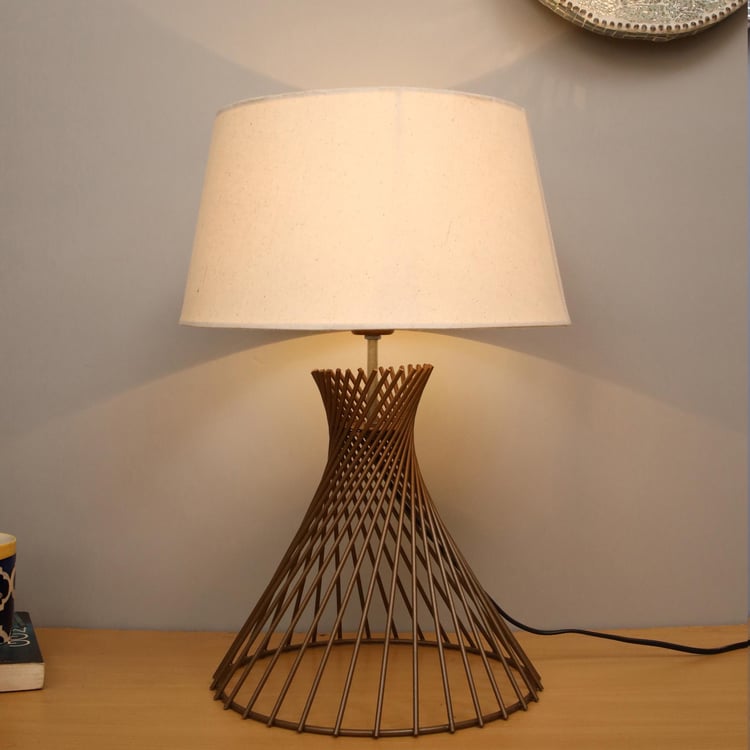 HOMESAKE Contemporary Gold Metal Table Lamp