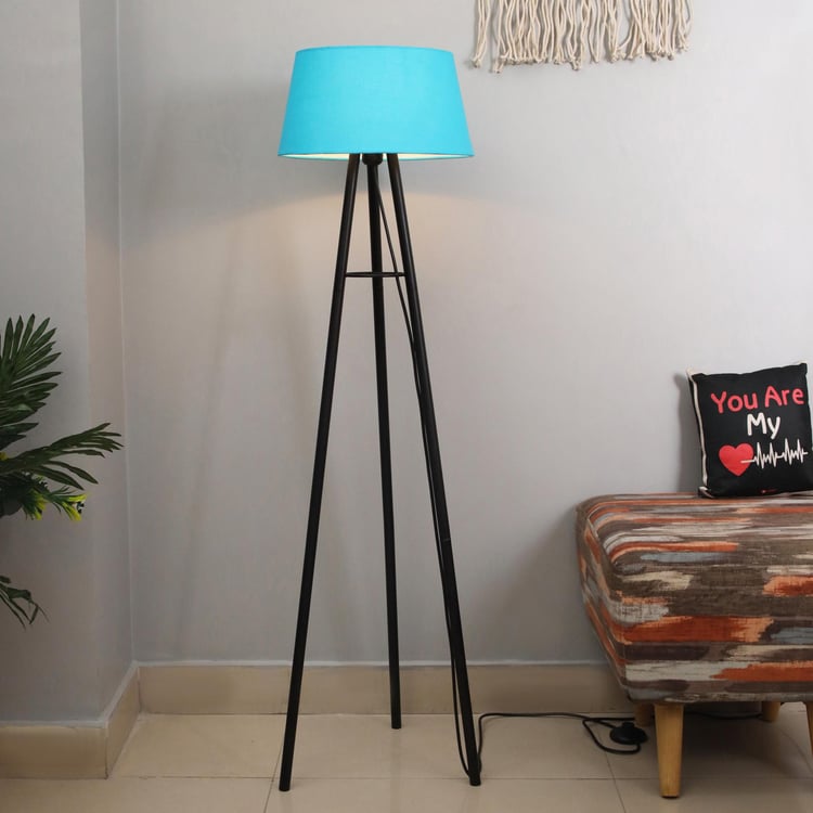 HOMESAKE Blue Solid Tall Tripod Floor Lamp-131 x 33 cm