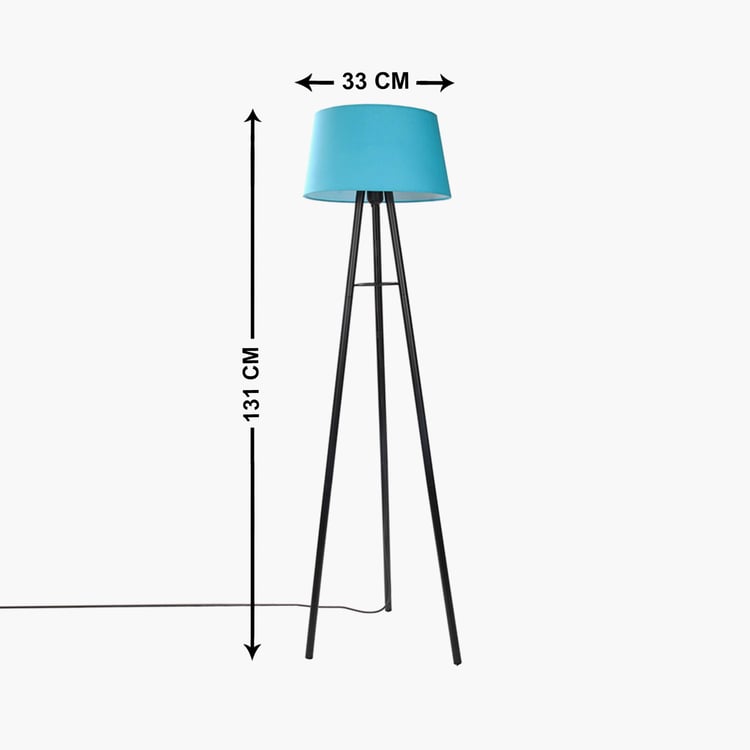 HOMESAKE Blue Solid Tall Tripod Floor Lamp-131 x 33 cm