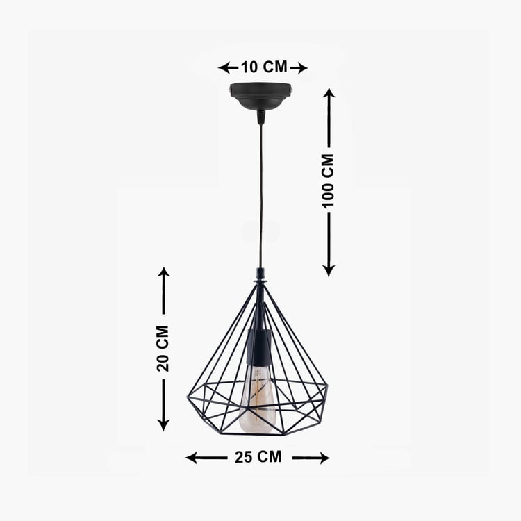 HOMESAKE Contemporary Black Metal Pendant Light