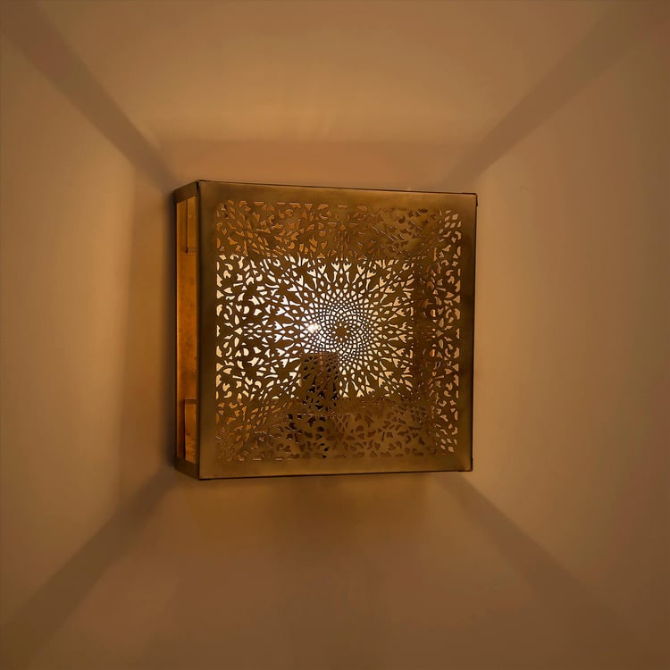 HOMESAKE Brown Brass Antique Wall Light