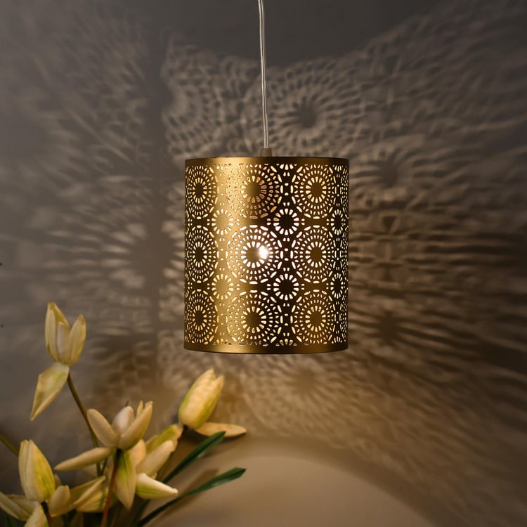 HOMESAKE Contemporary Gold Metal Hanging Lamp