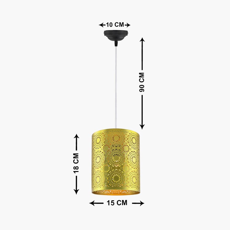 HOMESAKE Contemporary Gold Metal Hanging Lamp