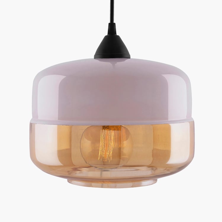 HOMESAKE Contemporary White Glass Pendant Light